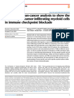 A Single-Cell Pan-Cancer Analysis To Show The Variability of Tumor-In Filtrating Myeloid Cells in Immune Checkpoint Blockade