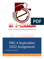 PRC 4 Sir Mohsin Last Assignment September 2022