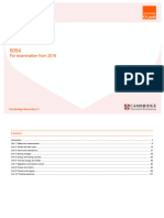 5054 Scheme of Work (For Examination From 2016)