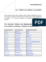 Text - All About Numbers... Utiliser Les Chiffres Au Quotidien en Anglais