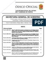 Secretaria General de Gobierno: Organo de Difusion Oficial Del Estado Libre Y Soberano de Chiapas