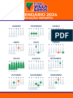 Calendário 2024 Educação Infantil