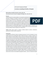 Práctica Basada en Ciencia y Patología Del Habla y Lenguaje - 2011