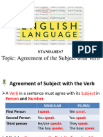 STD 7 Subject Verb Agreement