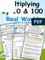 Grade 6 Multiplying by 10 100 Real World Preview