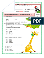 Avaliações 4º Bimestre 2o Ano - Tds Matérias