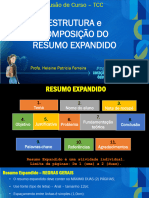 Estrutura E: Composição Do Resumo Expandido