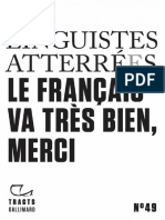 Le Français Va Très Bien - Merci Les Linguistes Atterrées