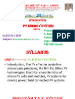 Res Unit-II PV Energy System