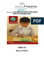 Module 7 Assignment Asma Ali D19317