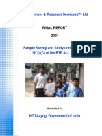 Sample Survey and Study Under Section 12 (1) (C) of The RTE Act, 2009