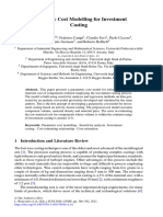 Parametric Cost Modelling For Investment Casting: 1 Introduction and Literature Review