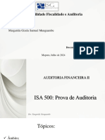 Prova de Auditoria ISA 500