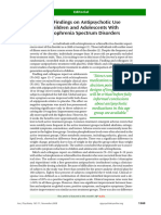 New Findings On Antipsychotic Use in Children and Adolescents With Schizophrenia Spectrum Disorders