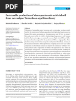 J of Applied Microbiology - 2022 - Sivakumar - Sustainable Production of Eicosapentaenoic Acid Rich Oil From Microalgae