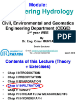 Chap4 - Infiltration - 2nd Yr WEE - UR-CST - 2018