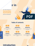 The Conflict in Sudan - Humanities Summative