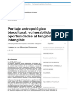 Peritaje Antropológico Biocultural - Vulnerabilidades y Oportunidades Al Tangibilizar Lo Intangible