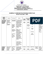 Fnas Numeracy Intervention Program Work Plan 2024-2025