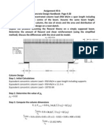 Design of Deep Beam by Strut and Tie Method and Fluxural Theory - Civil Engineering Ryerson Assignment 3-b