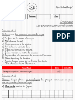 Les Pronoms Personnels Sujets CE2