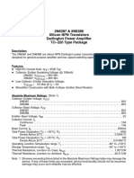 2N6387 & 2N6388 Silicon NPN Transistors Darlington Power Amplifier TO 220 Type Package