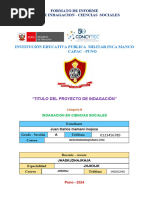 Modelo Informe de Indagacion - Ciencias Sociales