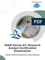 NISM Series XV Research Analyst Certification Examination