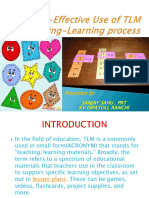 Effective Use of TLM in Teaching-Learning Process