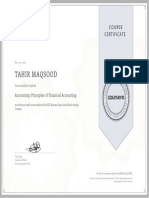 Certificate of Principal of Finanacial Accounting