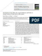 Investigation of The Indoor CO2 Removal Efficiency and Fresh Air Energy Savings of Living Walls in Office Spaces