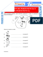 Relación de Pertenencia y No Pertenencia para Primero de Primaria