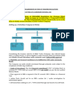 Draft Note - RBI Regulations - Setting Up Subsidiary in Dubai