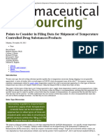 Print Points To Consider in Filing Data For Shipment of Temperature Controlled DS