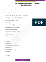 CBSE Sample Paper Class 11 Maths Set 1 Solution