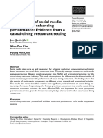 Effectiveness of Social Media Marketing On Enhancing Performance: Evidence From A Casual-Dining Restaurant Setting