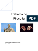 Trabalho de Filosofia: Aluno: Gabriel Carvalho Martins Silva Turma:3000