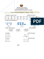 1 Classe Matemática - Todas Variantes