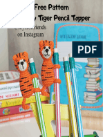 Crochet Pattern The Tiny Tiger Pencil Topper