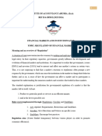 Regulation of Financial Markets