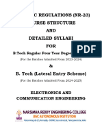 ECE - NR23 - Course Structure & Syllabi