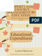 Educational Expenditures in Property Resource Management in Education