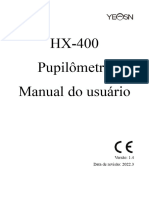 HX-400 Pupilômetro Manual do usuário 葡萄牙语