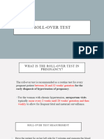 Lecture On Roll Over Test and Pre Eclampsia