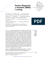 Use of The Autism Diagnostic Observation Schedule (ADOS) in A Clinical Setting