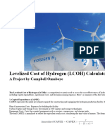 Levelized Cost of Hydrogen (LCOH) Calculator For Blue Hydrogen Production in Nigeria - A Project by Campbell Omuboye