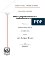 Análisis y Mejoramiento de Suelos Potencialmente Licuables