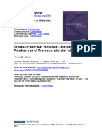 ALLISON, Henry - Transcendental Realism, Empirical Realism and Transcendental Idealism (2006)