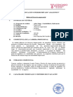 Silabo de Proyecto Empresarial