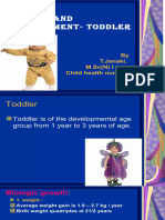 Growth and Development of Toddlers